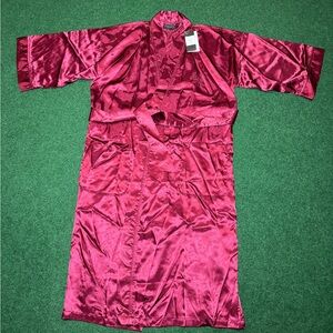 Vintage 80s 90s Christian Dior Satin Robe, New With Tags, Designer Pajamas